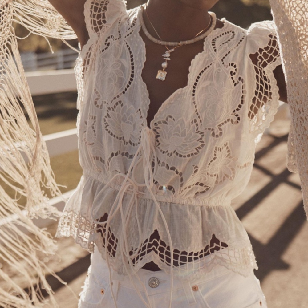 Lace V-Neck Blouse